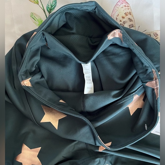 Nanette Lepore Play  Size:L Women Star Leggings Green Gables/Rose Gold - Picture 8 of 12